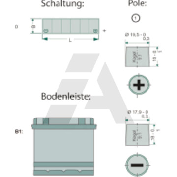 Batterie 12V, 100Ah - 780A, avec technologie calcium - calcium, courant de démarrage à froid 780, ENDURANCE LINE