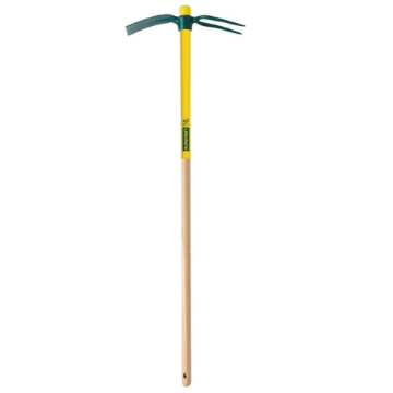 Serfouette forgée panne et fourche, manche bois percé 110cm, certifié PEFC 100%