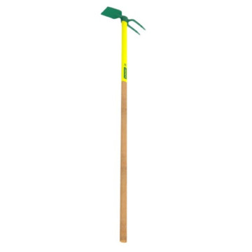 Serfouette forgée panne et fourche, douille ovale duopro, manche bois percé 130cm, certifié PEFC 100%