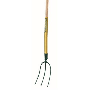 Fourche à foin à douille 3 dents 30x21cm, manche bois 130cm, certifié PEFC 100%