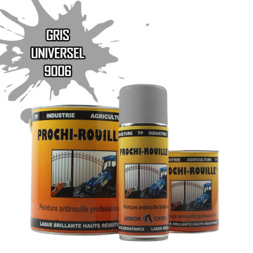 Peinture agricole PROCHI-ROUILLE brillante, gris, RAL 9006, UNIVERSEL
