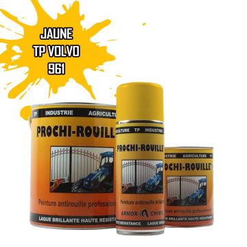 Peinture agricole PROCHI-ROUILLE brillante, Jaune, 961, TP VOLVO