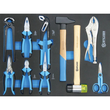 Module mousse 527x387mm pinces, marteaux - Coffret de 10 pièces, STILKER