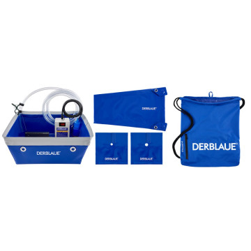 Bac professionnel, pompe, tuyau, bloc d'alimentation, sac, batterie, glissoir, rosace simple 1x22 mm, rosace simple 1x15 mm, DERBLAUE