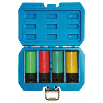 Douilles à chocs 1/2" pour jantes alu spécifiques - Coffret de 4 pièces, STILKER