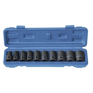 Douilles à chocs 1/2" de 10 à 24mm - Coffret PVC de 10 pièces, STILKER