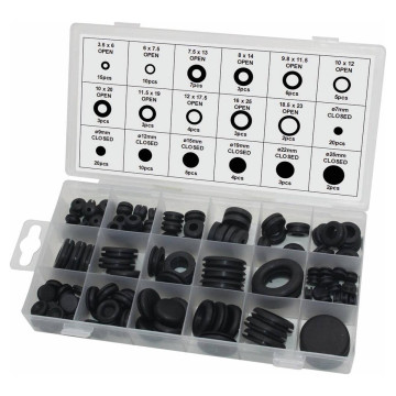 Passe-câbles en caoutchouc - coffret de 125 pièces, STILKER
