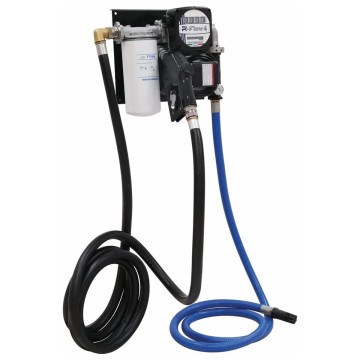 Station murale de transfert gasoil auto-amorçante 230V, débit 100 l/min avec pistolet automatique, volucompteur mécanique et filtre, ADAM PUMPS