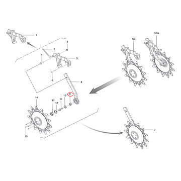 Écrou M20 pour bineuse OZDOKEN / H020120