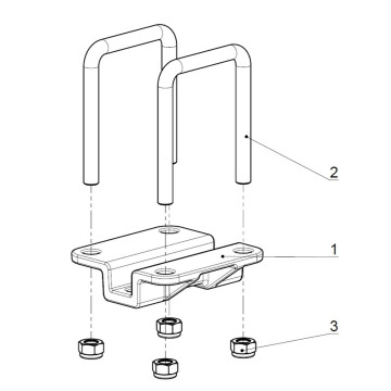 Kit platine de fixation, sécurité 30x30, AGRISEM, DOM15-03-001, Origine