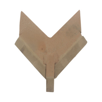 Mise triangulaire carbure à souder, pour aileron de déchaumeur, largeur 120 mm