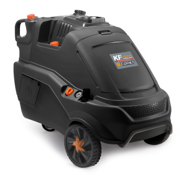 Nettoyeur haute pression électrique eau chaude KF EXTRA 10/22, 400V, 210 Bar, 1320l/h, enrouleur et flexible  R2 3/8 bleu 20 mètres, COMET 