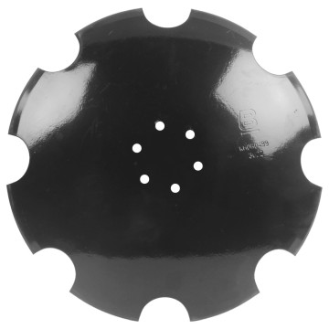 Disque crénelé 520x5 mm, 6 trous, pour déchaumeur à disques BEDNAR, KM060304, KM60499, pièce origine