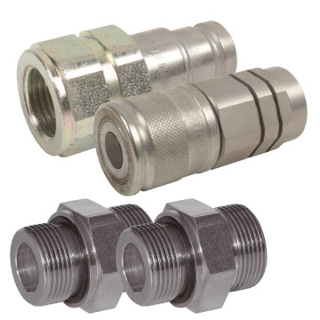 Kit coupleurs push-pull face plane, mâle + femelle, pour malaxeur
