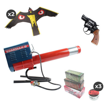 Pack du super effaroucheur, canon à gaz + aigle + pack pistolet 9 mm RG59