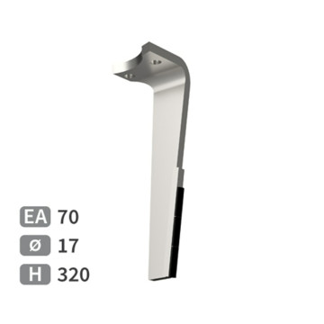 Dent carbure, 2 pastilles, pour herse rotative, RABEWERK KG-41, 320mm, Ø17.5mm, entraxe 70mm, 8423.18.01 - 8411.62.07, droite, pièce interchangeable