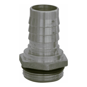 Raccord cannelé 1"G/M acier pour tuyau Ø25mm, PIUSI