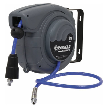 Enrouleur pneumatique automatique orientable, tuyau de 9 à 25m, section 8x12 mm, 12 bar, DRAKKAR