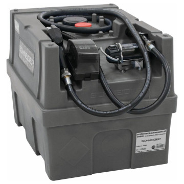Citerne de ravitaillement Gasoil, GNR, Fuel PE 200 litres, avec kit pompe à gasoil, avec batterie, SCHNEIDER