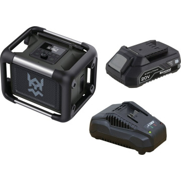 Enceinte de chantier portative radio/bluetooth DRAKKAR - batterie 2Ah + chargeur 3,5A