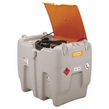 Cuve de ravitaillement GASOIL 620 litres, avec kit pompe 12V 45 l/min et pistolet automatique