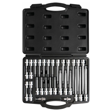 Coffret de 32 pièces - douilles tournevis 1/2" avec embout Torx, DRAKKAR