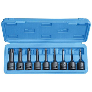 Coffret de 9 douilles à choc TORX® 1/2" de T20 à T70, STILKER