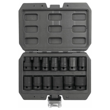 Coffret de 13 douilles à chocs 1/2" de 10 à 24mm, DRAKKAR