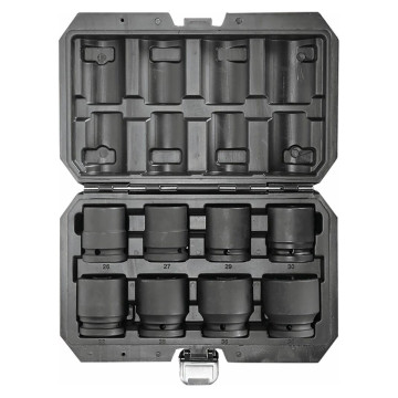 Coffret de 8 douilles à chocs 3/4" 6 pans de 26 à 38mm, DRAKKAR