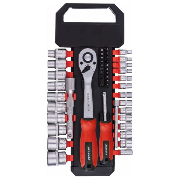 Jeu de 48 cliquets 1/2" 72 dents avec douilles, porte-embouts et embouts, DRAKKAR