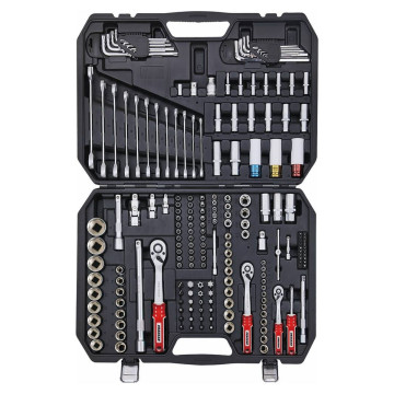 Coffret de 198 douilles 1/4" 3/8" 1/2", DRAKKAR