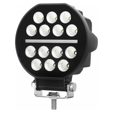 Phare de travail rond 12/24V 20W 1700 lumens, double fonction BLACK SERIES
