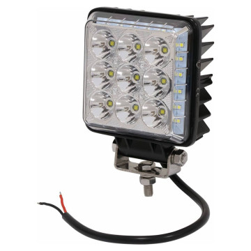 Phare de travail carré LED 10/30V 4000 Lumens, avec faisceau large et longue portée