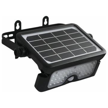 Projecteur LED solaire 500 lumens 5W avec détecteur autonomie 30h, pliable