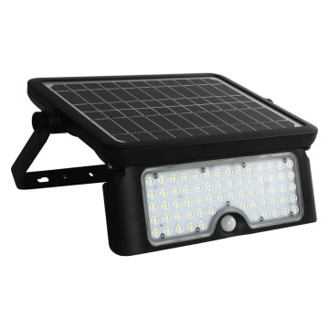 Projecteur LED solaire 1150 lumens 10W avec détecteur autonomie 30h, pliable