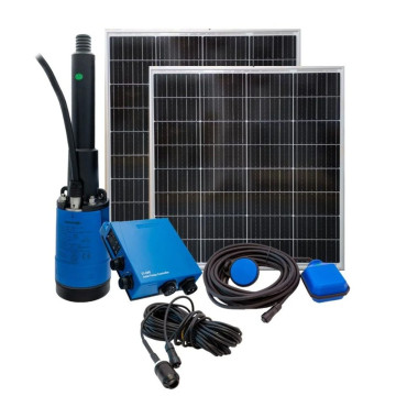 Kit pompe de prairie solaire jusqu'à 23 m3/jours, avec pompe 18m, panneaux, flotteur, tuyau, LORENTZ