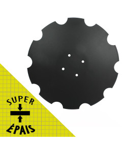 Disque cr&eacute;nel&eacute; 510x5 mm, 850410230, 4 trous, pour POTTINGER Terradisc, pi&egrave;ce interchangeable