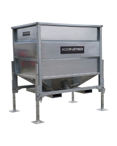 Container &agrave; grains 2.00 &agrave; 5.20 m&sup3;, pour stockage semences, c&eacute;r&eacute;ales et aliments, TECHGRAIN