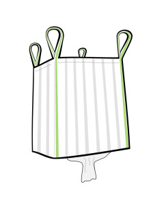 Sac Big Bag toile ventil&eacute;e, type 1 m&sup3; avec jupe de vidange, capacit&eacute; 1000 Kg