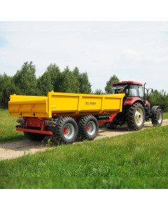 Benne TP T679/2, double essieu tandem &agrave; lame parabolique, charge utile 10T, capacit&eacute; 7,7m3, PRONAR