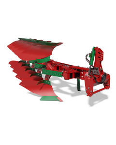 Charrue port&eacute;e POR, r&eacute;versible, 3 &agrave; 5 corps, s&eacute;curit&eacute; non stop, versoir standard, fus&eacute;e fonte 120mm, AGRO MASZ