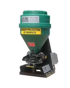 Distributeur anti-limaces T28, cuve 70 ou 120 litres, largeur 28 m&egrave;tres, recouvrement jusqu'&agrave; 31 m&egrave;tres, syst&egrave;me DPA, avec ou sans variateur, DELIMBE