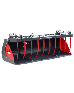 Godet GMS multi-services &agrave; grappin, 1.50 &agrave; 2.50 m&egrave;tres, pour tracteur, MANUTOSORE