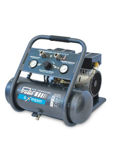 Compresseur portatif 6 litres 230V, 3,66 m&sup3;/h, Silencieux, 0,75 CV, bi-cylindre, SIL6JPRO, PRODIF EXPERT