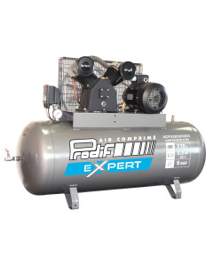 Compresseur fixe &agrave; courroie 270 litres, 400V, 35m&sup3;/heure, bi-cylindres, triphas&eacute;, VCF38300200, PRODIF EXPERT