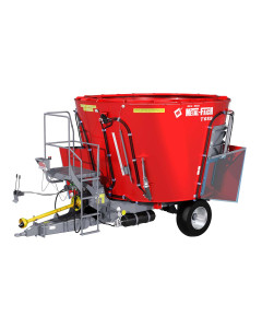 M&eacute;langeuse T659 BEL-MIX surbaiss&eacute;e capacit&eacute; 5 &agrave; 10 m3, structure modulaire, monovis verticale, METAL-FACH
