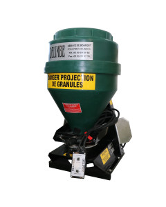 Distributeur anti-limaces T24, cuve 70 litres, largeur 24 m&egrave;tres, recouvrement jusqu'&agrave; 28 m&egrave;tres, avec ou sans variateur, DELIMBE