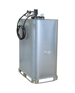 Cuve de stockage Gasoil, Fuel, GNR, 999 litres, galvanis&eacute;e, double paroi, avec pompe 35 l/min, PIUSI