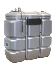 Cuve de stockage Gasoil, Fuel, GNR, PEHD 1500 litres double paroi, pr&eacute;-&eacute;quip&eacute;e, SCHUTZ