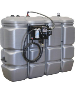 Cuve de stockage Gasoil, Fuel, GNR, PEHD 2000 litres double paroi, 70 l/min, PIUSI